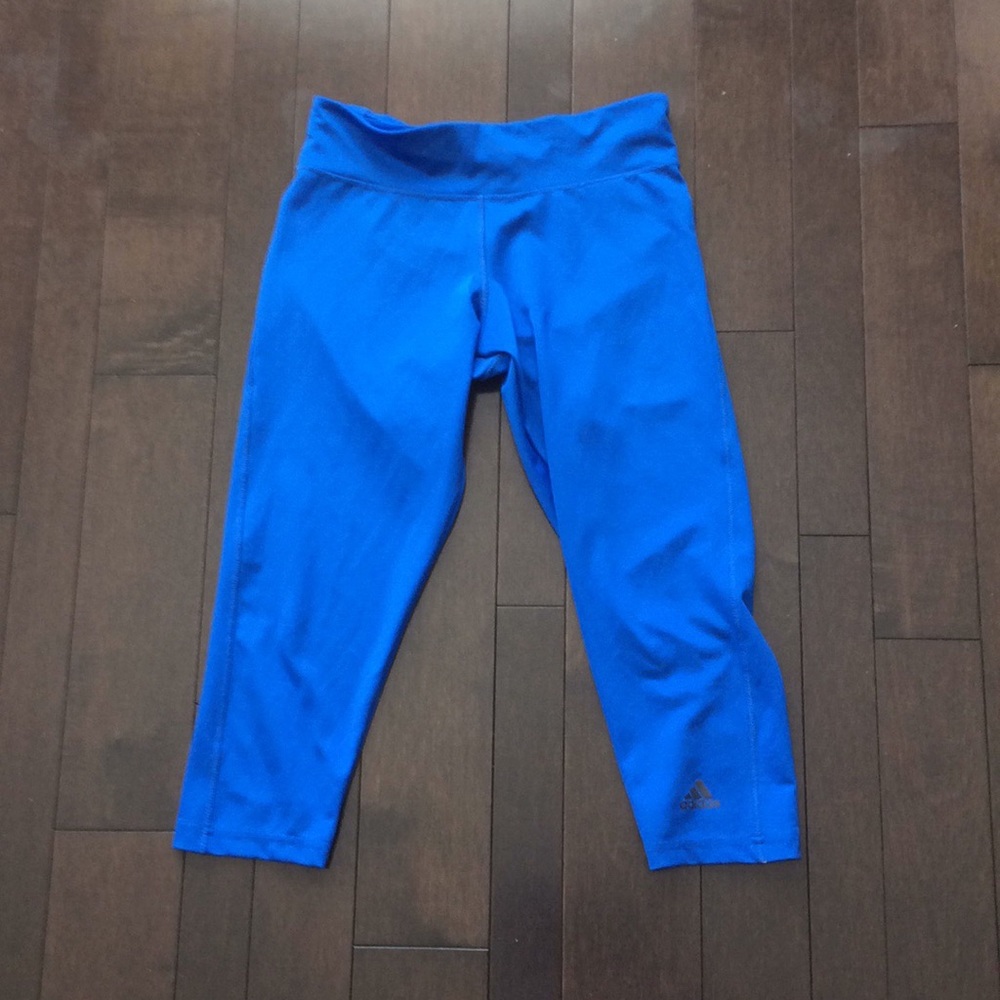 Adidas blue cropped legging. Only worn once.